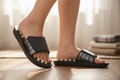 Acupressure slippers walking wooden floor