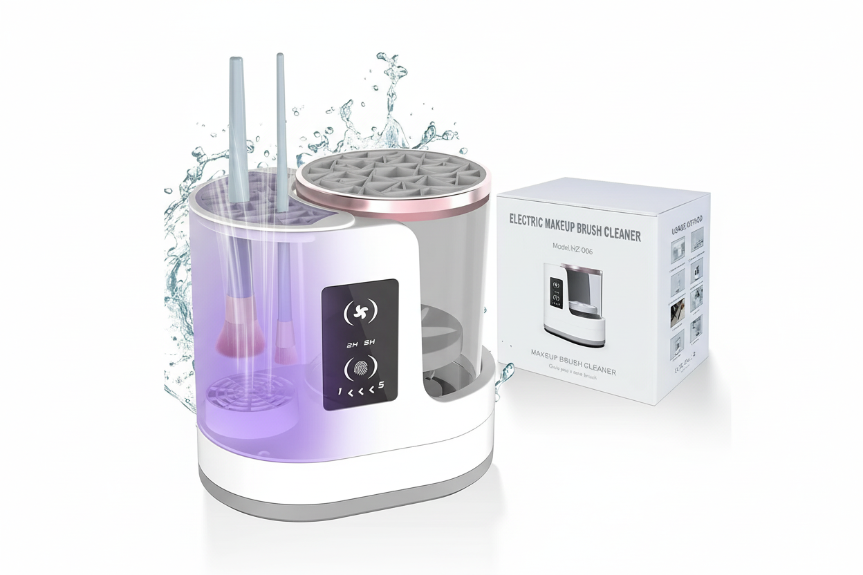 Electric brush cleaner white studio shot