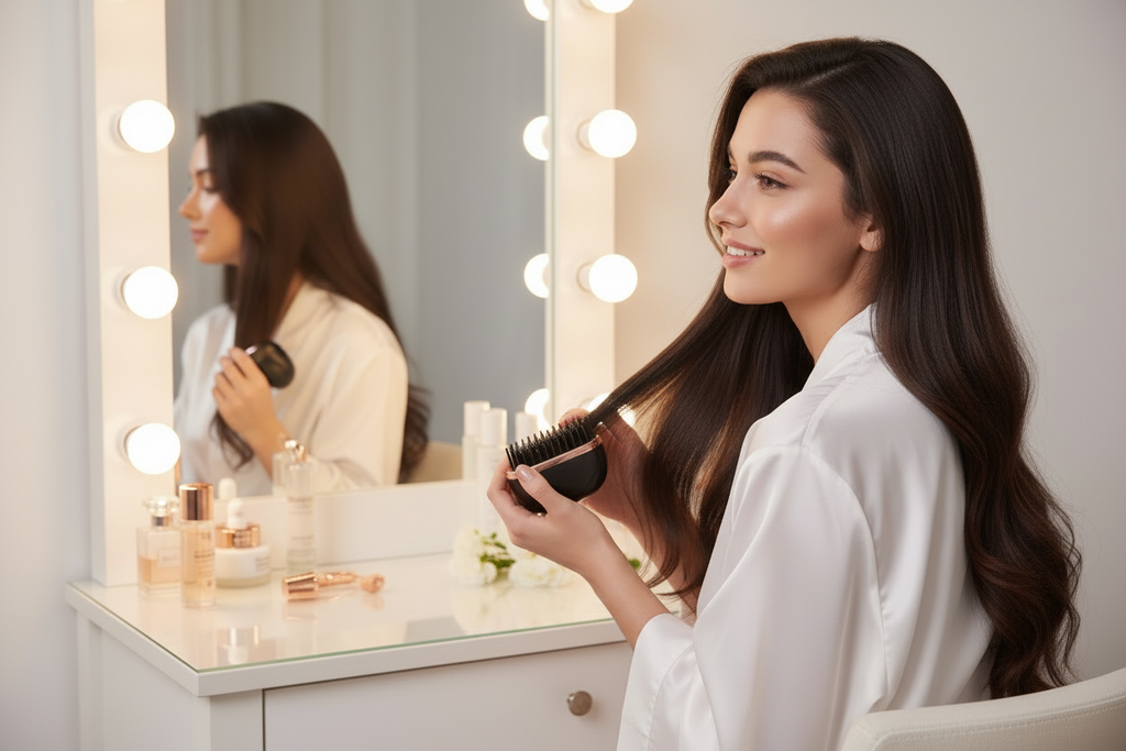 Ionic hair brush wide Hollywood vanity shot