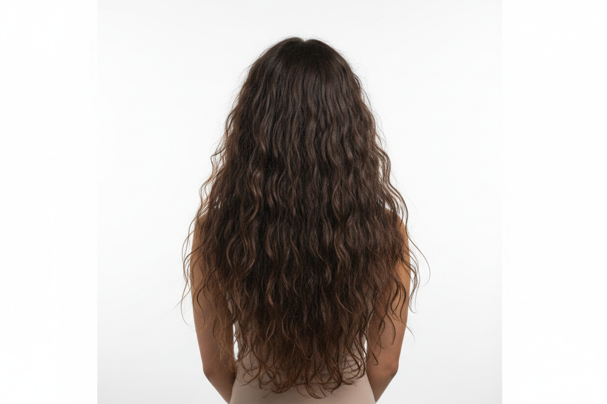 the hair should go done not at diffrents ways 